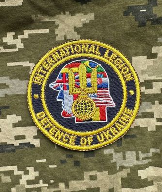 Patch "International Legion Defence Ukraine" m. Flaggen Morale Tactical Aufnäher ZSU