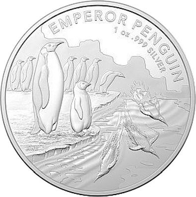 Australien 2023 Arktischer Kaiserpinguin - 1 Oz Silber