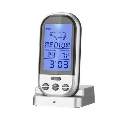 LCD-Fleischthermometer, kabellos, digitale Sonde, BBQ-Grill, Küchenthermometer, Haush