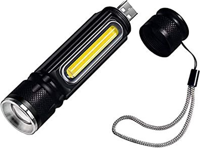 Wiederaufladbare leistungsstarke LED-Taschenlampe, Taschenlampe mit USB-Ladegerät, wa