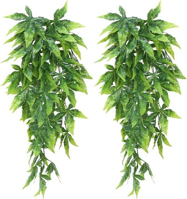 2 stücke Künstliche Hängepflanze Hängepflanze Outdoor Indoor Ahornblatt Gefälschte Hä