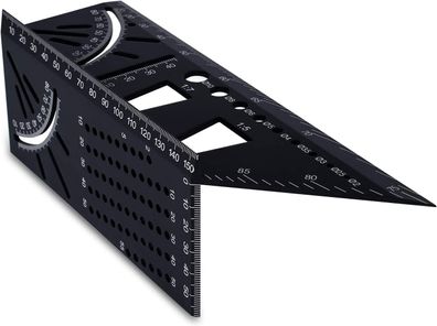 Tischlerwinkel aus 3D-Aluminiumlegierung, professionelles Winkellineal von 90 bis 45