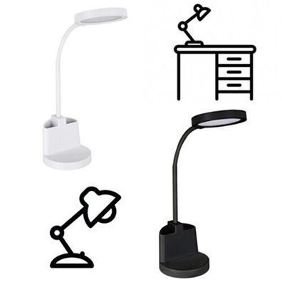 LED Schreibtischlampe 3-Stufen Dimmbar Büro Kinder Tischleuchte Nachttischlampe