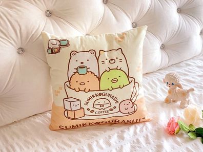 Anime Sumikkogurashi Throw Kissen Doppelseitig Kopfkissen Soother Puppe Bettwäsche