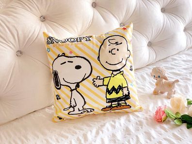 Snoopy Charlie Brown Throw Kissen Doppelseitig Kopfkissen Soother Puppe Bettwäsche