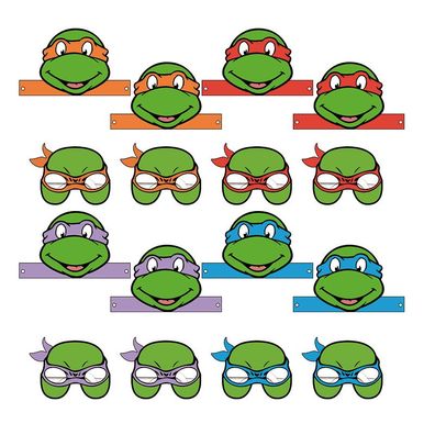 Ninja Turtles Papier Hut Gläser Kinder Partyzubehör Deko Geburtstag Foto Requisiten