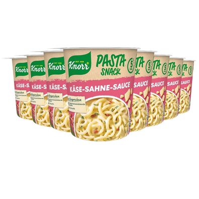 Knorr Pasta Snack Käse-Sahne-Sauce Instant Nudeln Pasta Snack 8er Pack 8 x 71 g