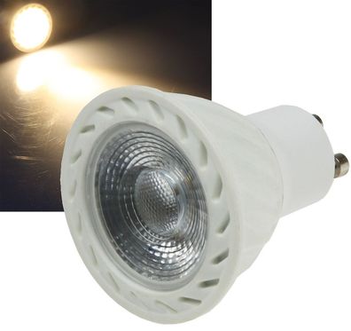 ChiliTec - LED Strahler GU10 "H60 COB" 1 COB, 3000k, 500lm, 230V/7W - warmweiß
