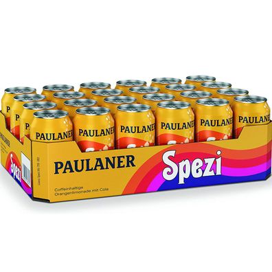 Paulaner Spezi erfrischende Orangenlimonade mit Cola 330ml 24er Pack