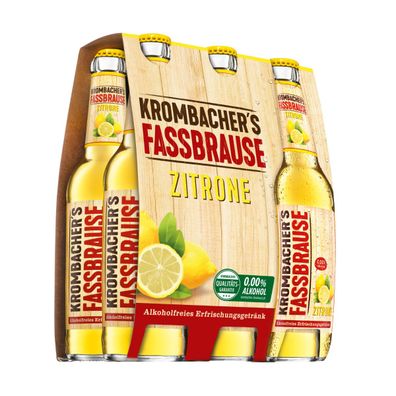 Krombacher Fassbrause Zitrone Erfrischungsgetränk 330ml 6er Pack