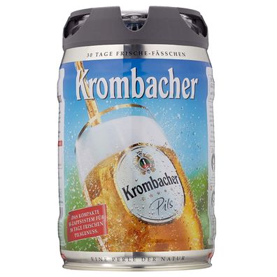 Krombacher Pils Frischer Partyfass Feines würziges Aroma 5L 2er Pack