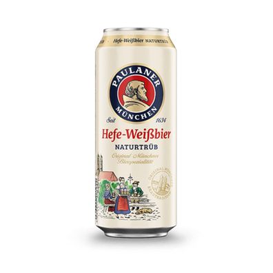 Paulaner Hefe Weißbier Naturtrüb Münchner Bierspezialität 500ml Dose
