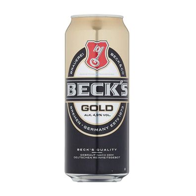 Becks Gold das erfrischende weniger milde Pils in der Dose EW 500ml