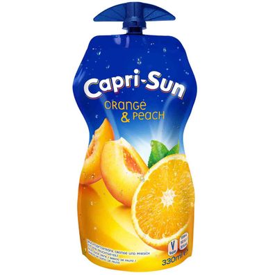 Capri Sun Orange und Peach Erfrischungsgetränk Mehrfrucht 330ml