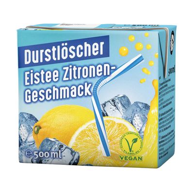 Durstlöscher Eistee Zitrone Fruchtsafterfrischunggetränk 500ml