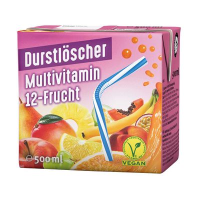 Durstlöscher Multivitamin Fruchtsafterfrischungsgetränk 500ml