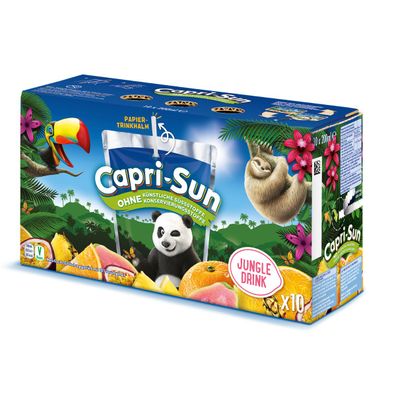 Capri Sun Jungle Drink 10x200ml Trinkpacks mit Mehrfruchtsaft 2000ml