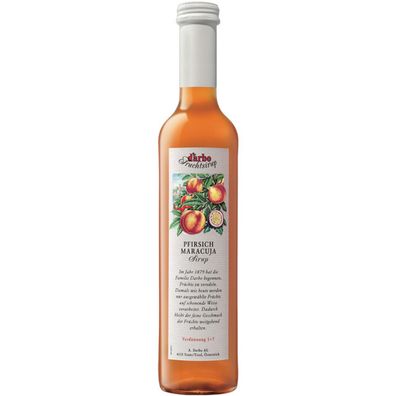 Darbo Naturrein Pfirsich Maracuja Sirup zum mischen mit Soda 500ml