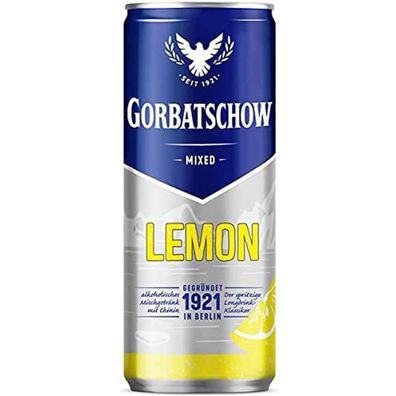 Wodka Gorbatschow Lemon mit fruchtig frischer Zitrone 330ml 12er Pack