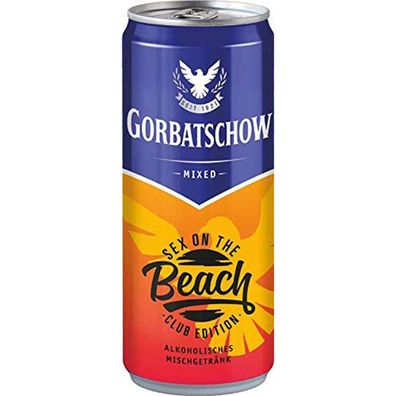 Gorbatschow Sex on the Beach erfrischende Pfirsich Orange 330ml