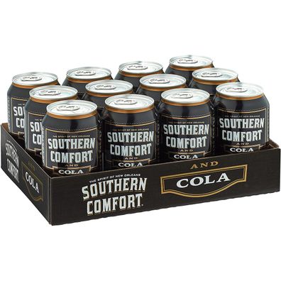 Southern Comfort und Cola alkoholisches Mischgetränk 330ml 12er Pack