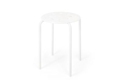 IKEA MARIUS Hocker - stapelbar - Durchmesser 45 cm - weiß