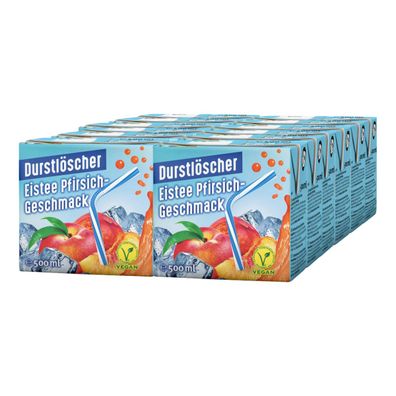 Durstlöscher Eistee Pfirsich Fruchtsaftgetränk 500ml 12er Pack