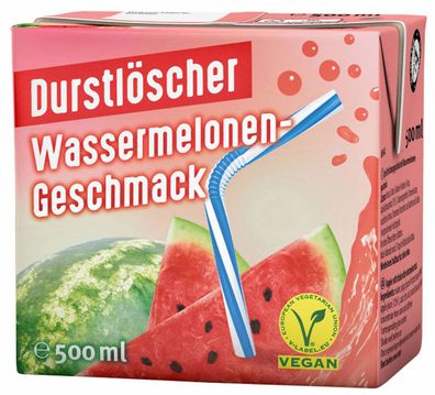 Durstlöscher Wassermelone fruchtiges Fruchtsaftgetränk 500ml 24er Pack