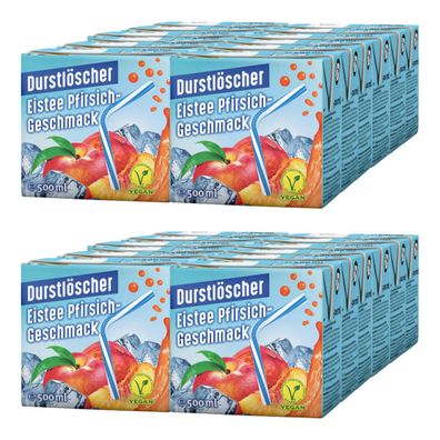 Durstlöscher Eistee Pfirsich Fruchtsaftgetränk 500ml 24er Pack
