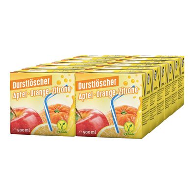 Durstlöscher Apfel Orange Zitrone Fruchtsaftgetränk 500ml 12er Pack