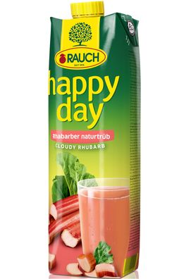 Rauch Happy Day Rhabarber Fruchtsaft fruchtig herb 1000ml 6er Pack