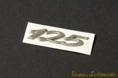 VESPA Schriftzug "125" - Zum Kleben - GTS GT GTV LX PX Sprint Emblem Gepäckfach