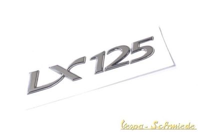 VESPA Schriftzug "LX 125" - Zum Kleben / Seitenhaube 125cm³ Chrom Seite Emblem