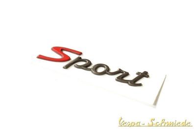VESPA Schriftzug "Sport" - Zum Kleben / Schwarz - S 50-150 - Emblem Gepäckfach