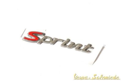 VESPA Schriftzug Beinschild "Sprint" - Chrom / Zum Kleben - 50-150 cm³ Emblem