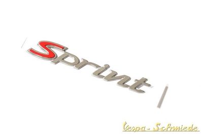 VESPA Schriftzug "Sprint" - Chrom / Zum Kleben / Seitenhaube rechts - Emblem
