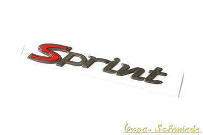 VESPA Schriftzug "Sprint" - Schwarz / Zum Kleben / Seitenhaube rechts - Emblem