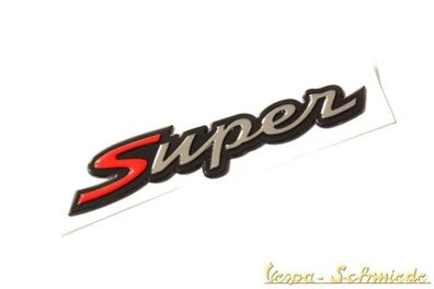 VESPA Schriftzug "Super" - Heck / Zum Kleben - GT GTV GTS - Hinten Schwarz Rot