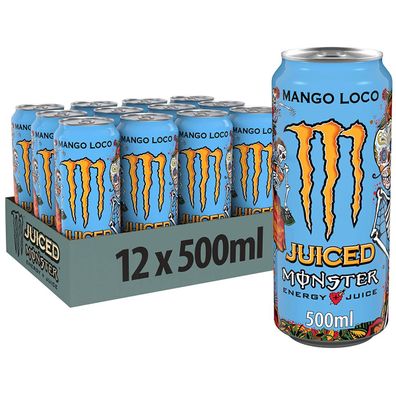 Monster Energy Mango Loco mit tropischen Mango Saft 500ml 12er Pack