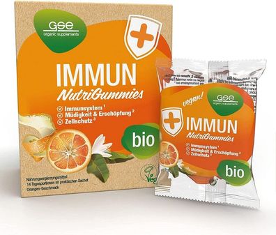 IMMUN NutriGummies Bio,14 Sachets á 3 Gummies, Vitamin C, D3 und Zink, vegan GSE