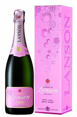 Champagne Lanson Rosé Label Brut in Geschenkverpackung 750ml