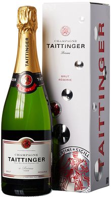 Champagner Taittinger Brut Reserve GP Geschenkpackung leichter Champagner 750ml