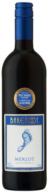 Barefoot Merlot fruchtiger Rotwein halbtrocken aus California 750ml