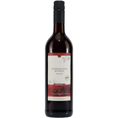 Bio Baden Spätburgunder Rotwein trockener Qualitätswein 750ml