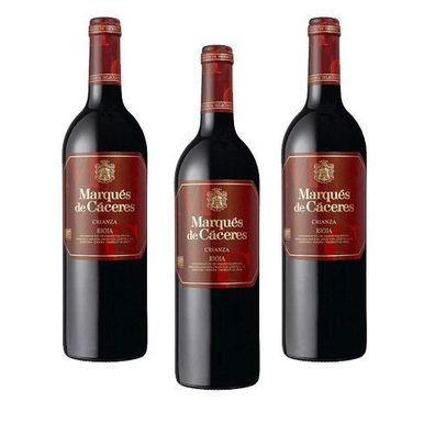 Bodegas Marques de Caceres Rioja Crianza Rotwein 750ml 3er Pack