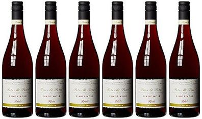 Peter & Peter Pinot Noir Trocken Rotwein aus der Südpfalz 6er Pack 750ml