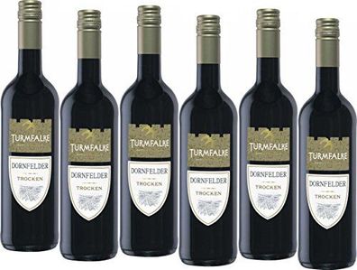 Turmfalke Dornfelder QbA Rotwein trocken Qualitätswein 750ml 6er Pack