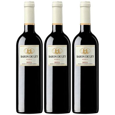 Baron de Ley Rioja Reserva kräftig fruchtig würzig 750ml 3er Pack