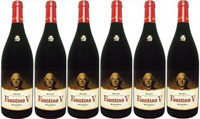 Faustino V Reserva D.O.C. Rotwein trocken kraftvoll harmonisch 4500ml, 6er Pack