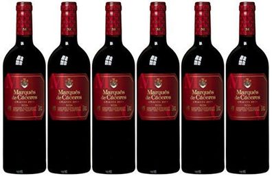 Bodegas Marqués de Cáceres Rioja Crianza Spanischer Rotwein 750ml 6er Pack